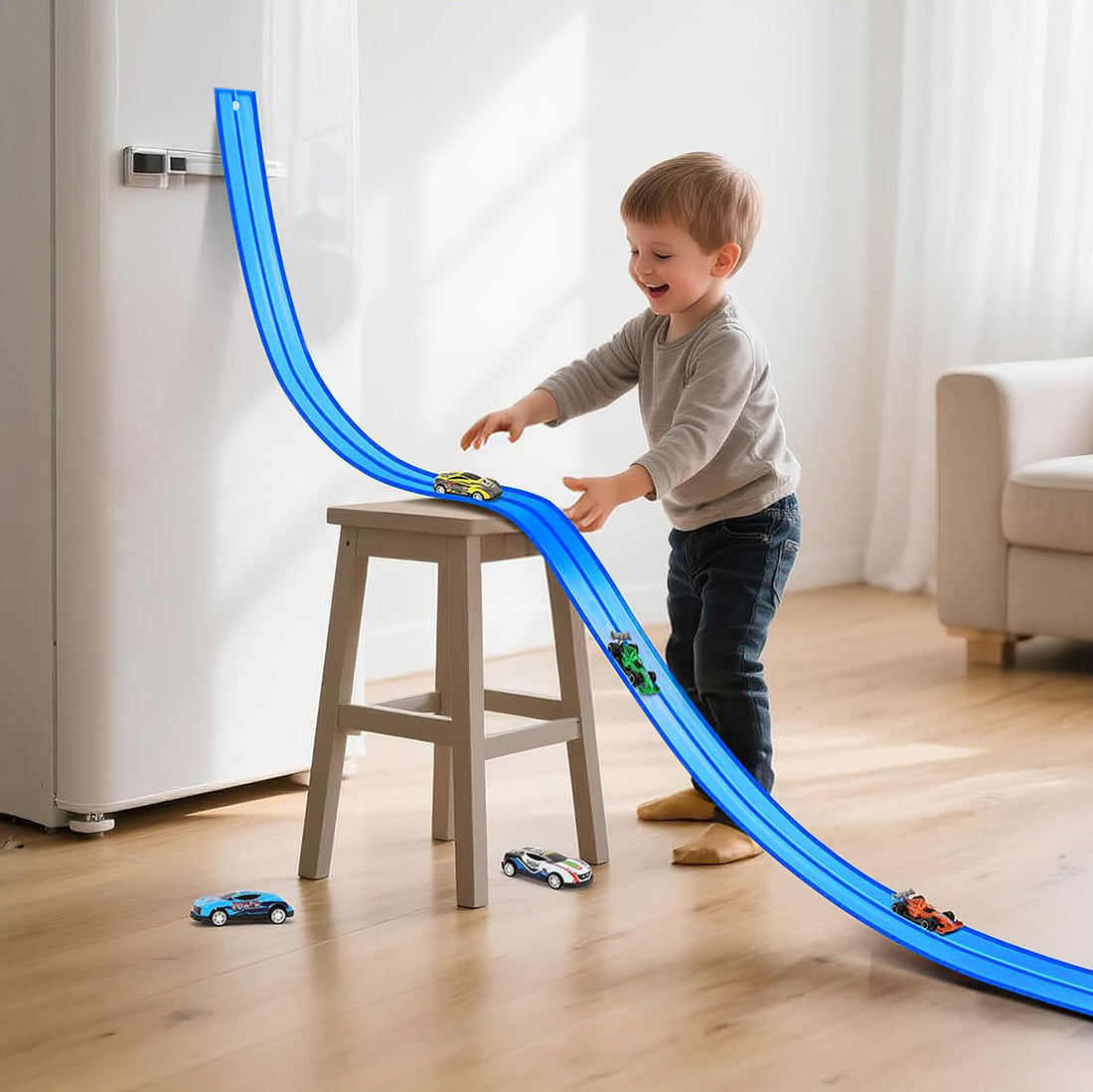 Circuit de voiture flexible pour enfant : le jouet éducatif qui cartonne en 2026